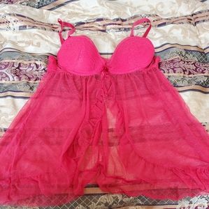 Sheer red nighty